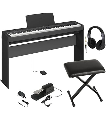 Amazon | YAMAHA P-145BT ブラック 電子ピアノ 88鍵盤 専用スタンド